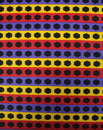 Multicolor Abstract Design 2 Cotton Canvas Fabric.