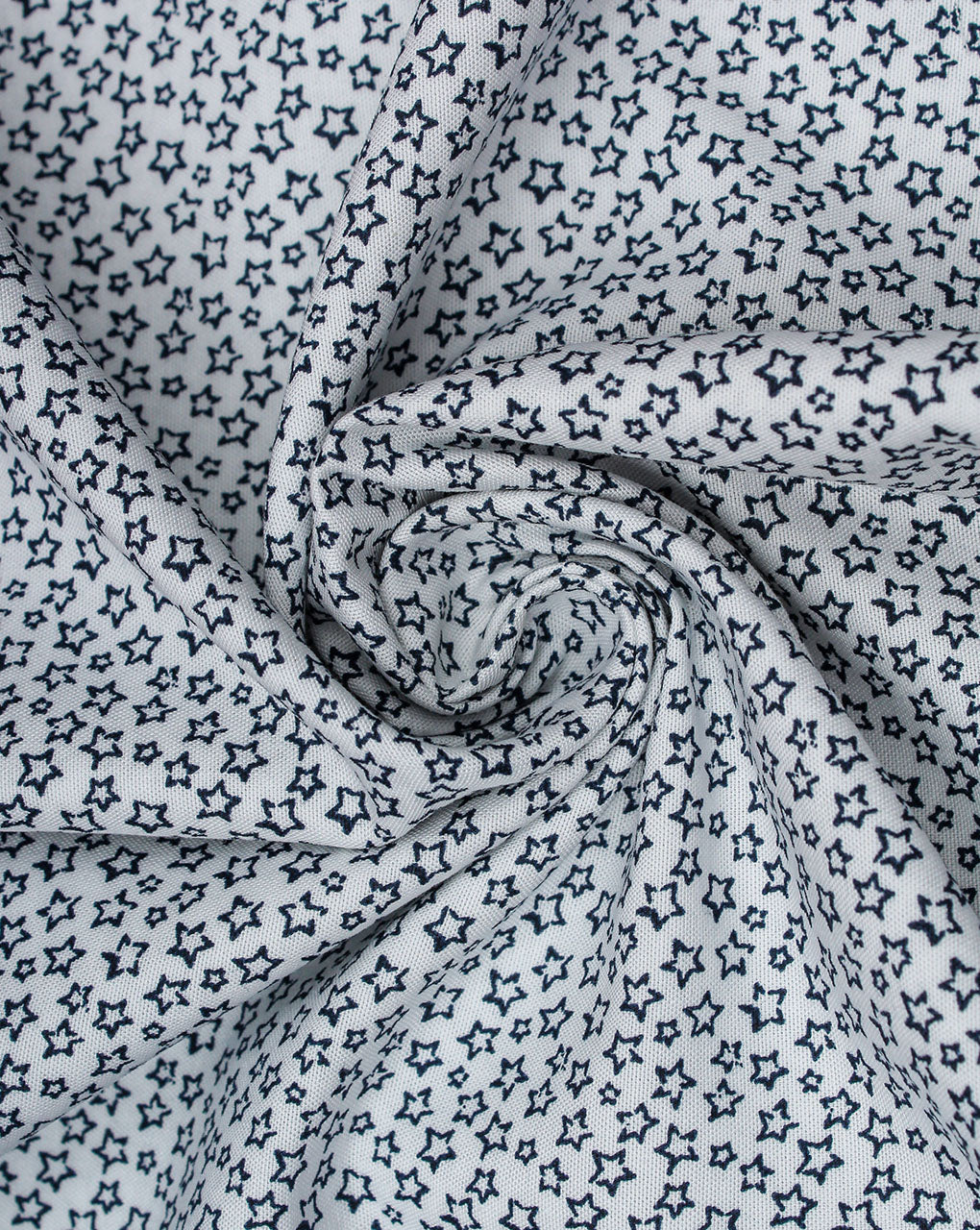 White And Black Star Design Cotton Print Fabric – Sahni Fabs