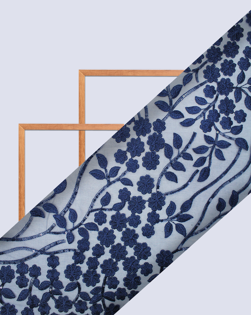 FLORAL POLYESTER EMBROIDERY DESIGNER NET FABRIC Sahni Fabs