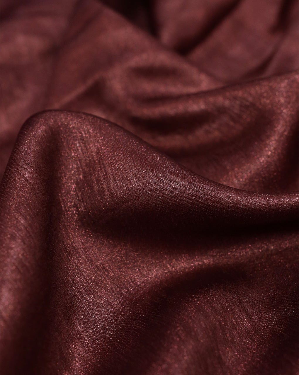 DARK BROWN POLYESTER SATIN FOIL PRINTED FABRIC ( WIDTH 58 INCHES )
