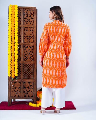 Fiesta Orange Kurti