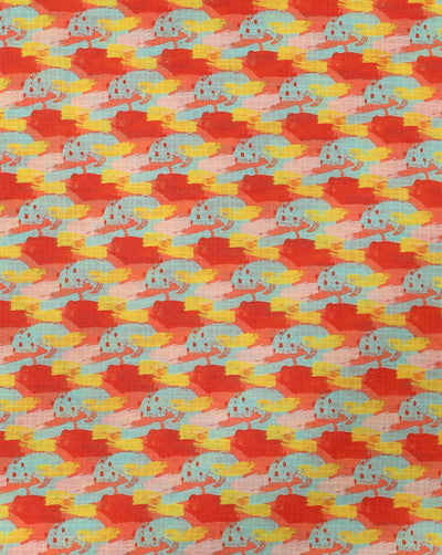 ABSTRACT DESIGN POLYESTER SEERSUCKER DIGITAL PRINTED FABRIC