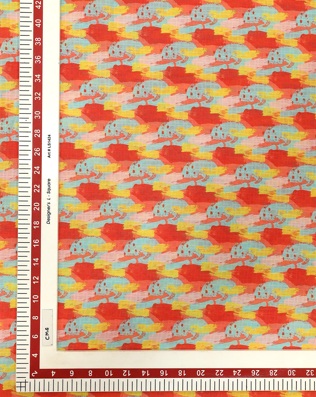 ABSTRACT DESIGN POLYESTER SEERSUCKER DIGITAL PRINTED FABRIC