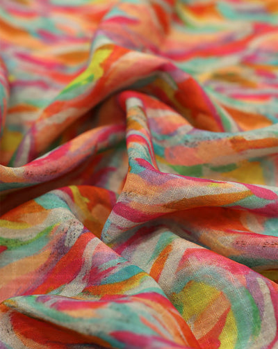 ABSTRACT DESIGN POLYESTER SEERSUCKER DIGITAL PRINTED FABRIC 6