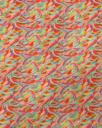 ABSTRACT DESIGN POLYESTER SEERSUCKER DIGITAL PRINTED FABRIC