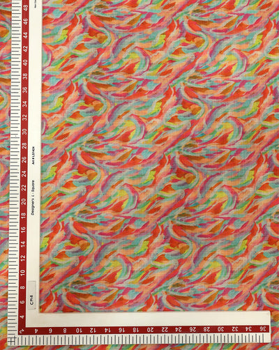 ABSTRACT DESIGN POLYESTER SEERSUCKER DIGITAL PRINTED FABRIC