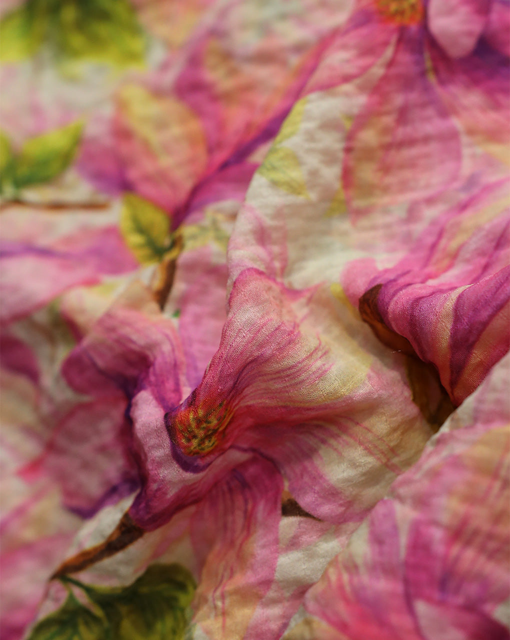 FLORAL DESIGN POLYESTER SEERSUCKER DIGITAL PRINTED FABRIC