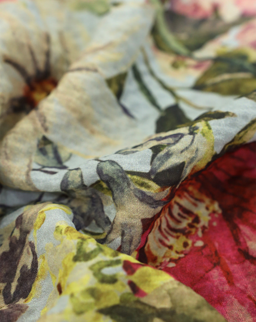 FLORAL DESIGN POLYESTER SEERSUCKER DIGITAL PRINTED FABRIC