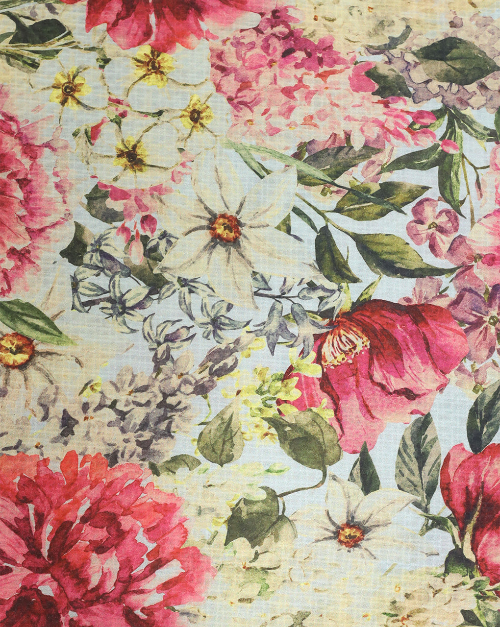 FLORAL DESIGN POLYESTER SEERSUCKER DIGITAL PRINTED FABRIC