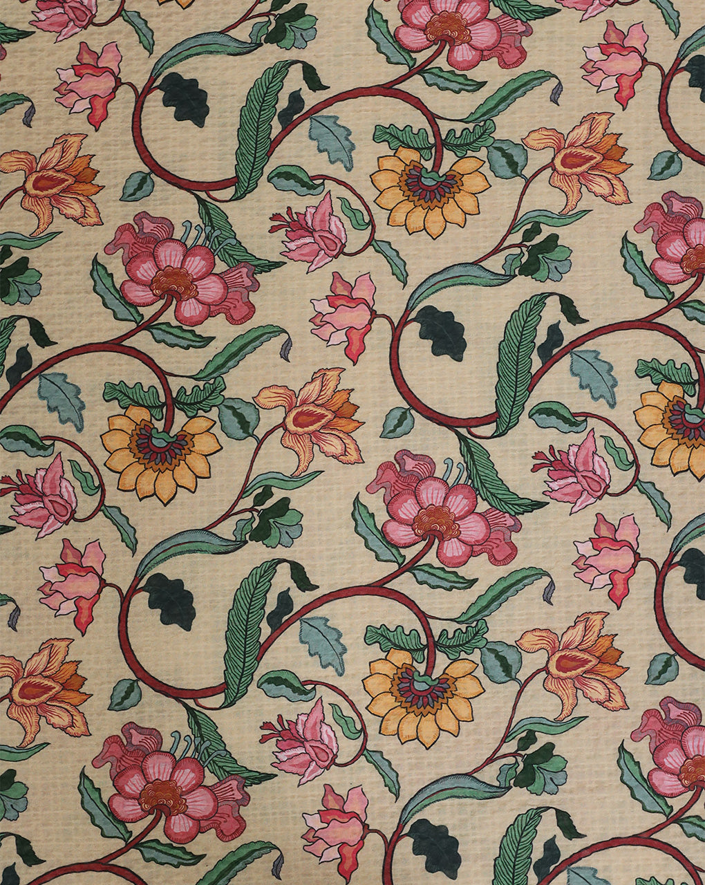 FLORAL DESIGN POLYESTER SEERSUCKER DIGITAL PRINTED FABRIC