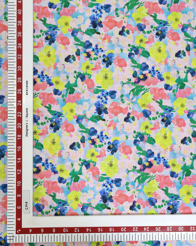 FLORAL DESIGN POLYESTER SEERSUCKER DIGITAL PRINTED FABRIC