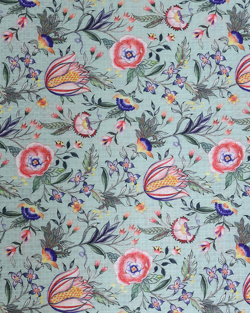 FLORAL DESIGN POLYESTER SEERSUCKER DIGITAL PRINTED FABRIC