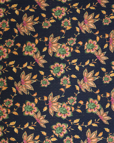 FLORAL DESIGN POLYESTER SEERSUCKER DIGITAL PRINTED FABRIC