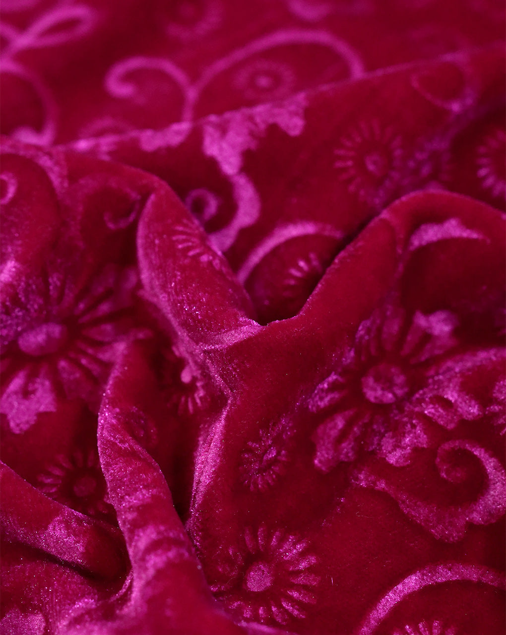EMBOSSED POLYESTER MICRO VELVET FABRIC (WIDTH 44 INCHES)