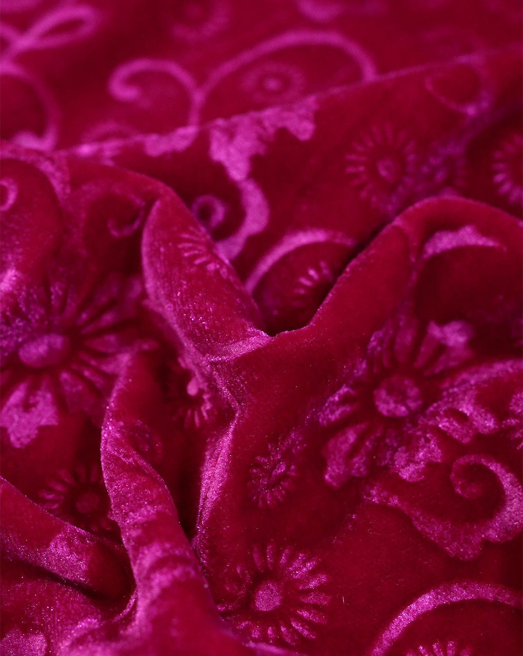 EMBOSSED POLYESTER MICRO VELVET FABRIC (WIDTH 44 INCHES)