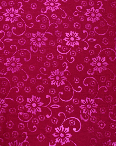 EMBOSSED POLYESTER MICRO VELVET FABRIC (WIDTH 44 INCHES)