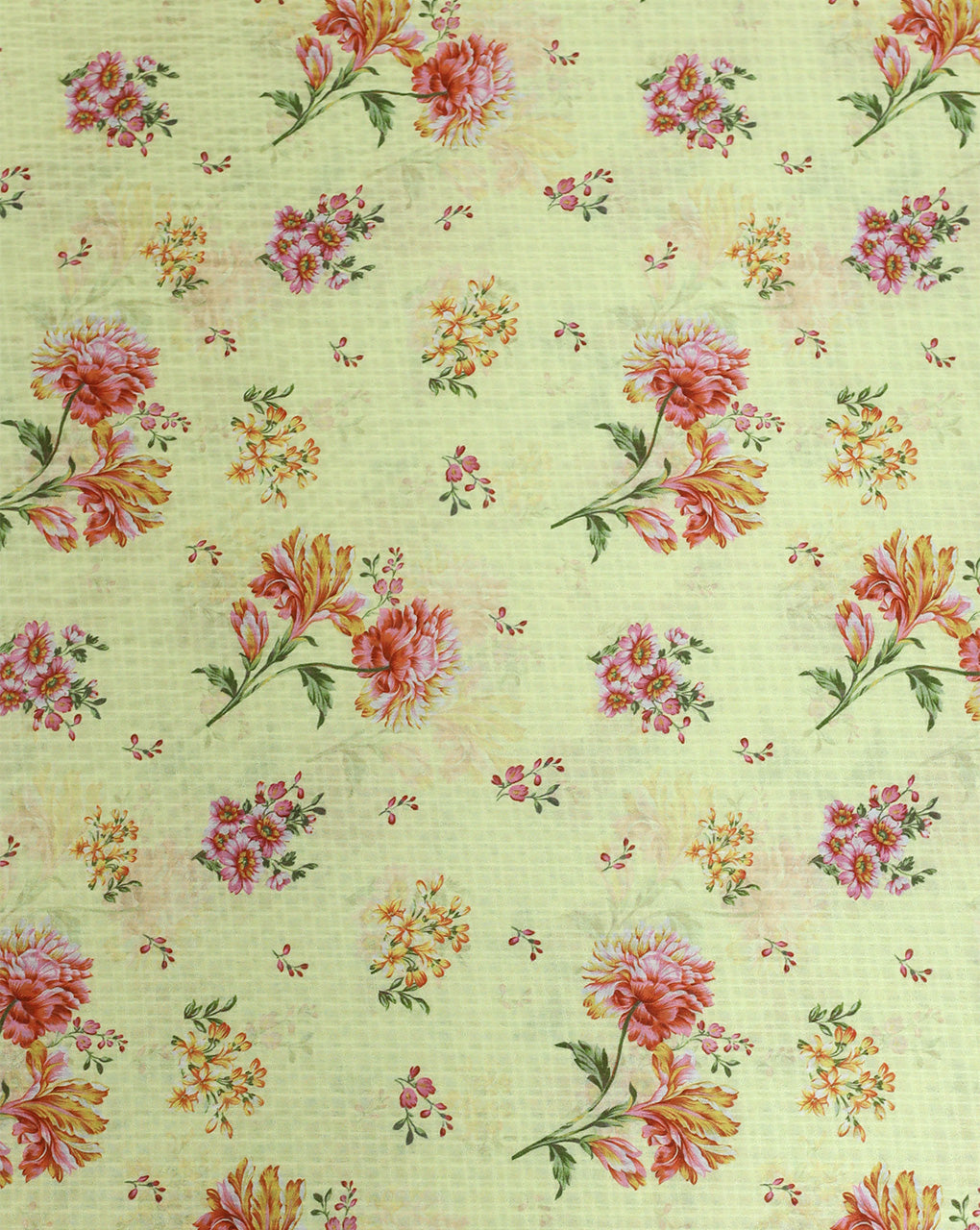 FLORAL DESIGN POLYESTER SEERSUCKER DIGITAL PRINTED FABRIC