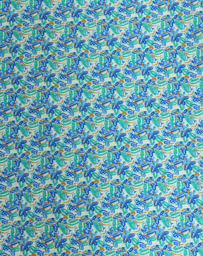 FLORAL DESIGN POLYESTER SEERSUCKER DIGITAL PRINTED FABRIC