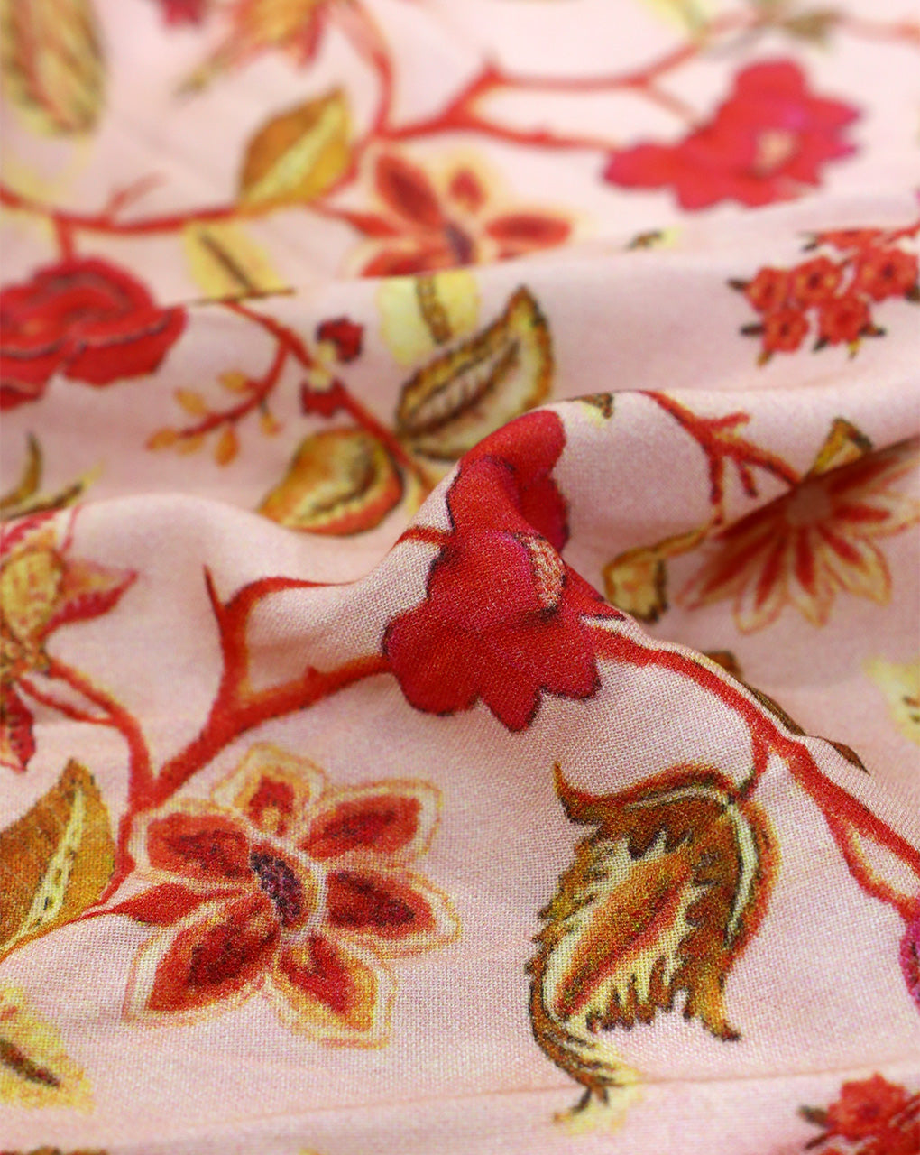 FLORAL DESIGN RAYON DIGITAL PRINTED FABRIC