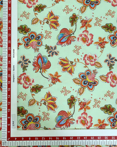 FLORAL DESIGN RAYON DIGITAL PRINTED FABRIC