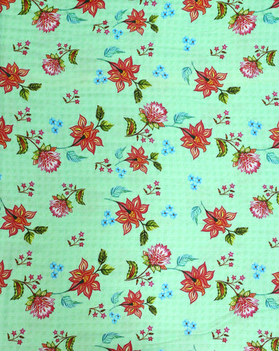 FLORAL DESIGN RAYON DIGITAL PRINTED FABRIC