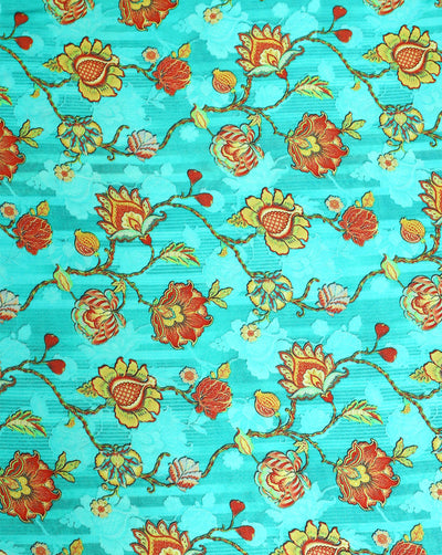 FLORAL DESIGN RAYON DIGITAL PRINTED FABRIC