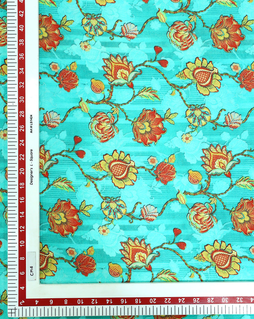 FLORAL DESIGN RAYON DIGITAL PRINTED FABRIC