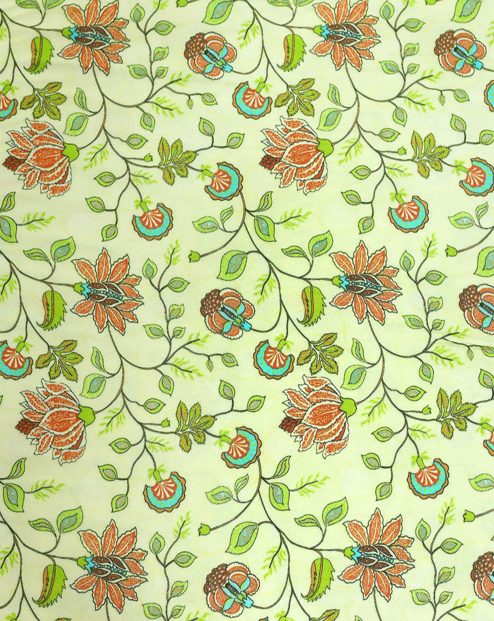 FLORAL DESIGN RAYON DIGITAL PRINTED FABRIC