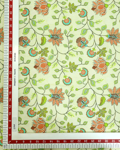 FLORAL DESIGN RAYON DIGITAL PRINTED FABRIC