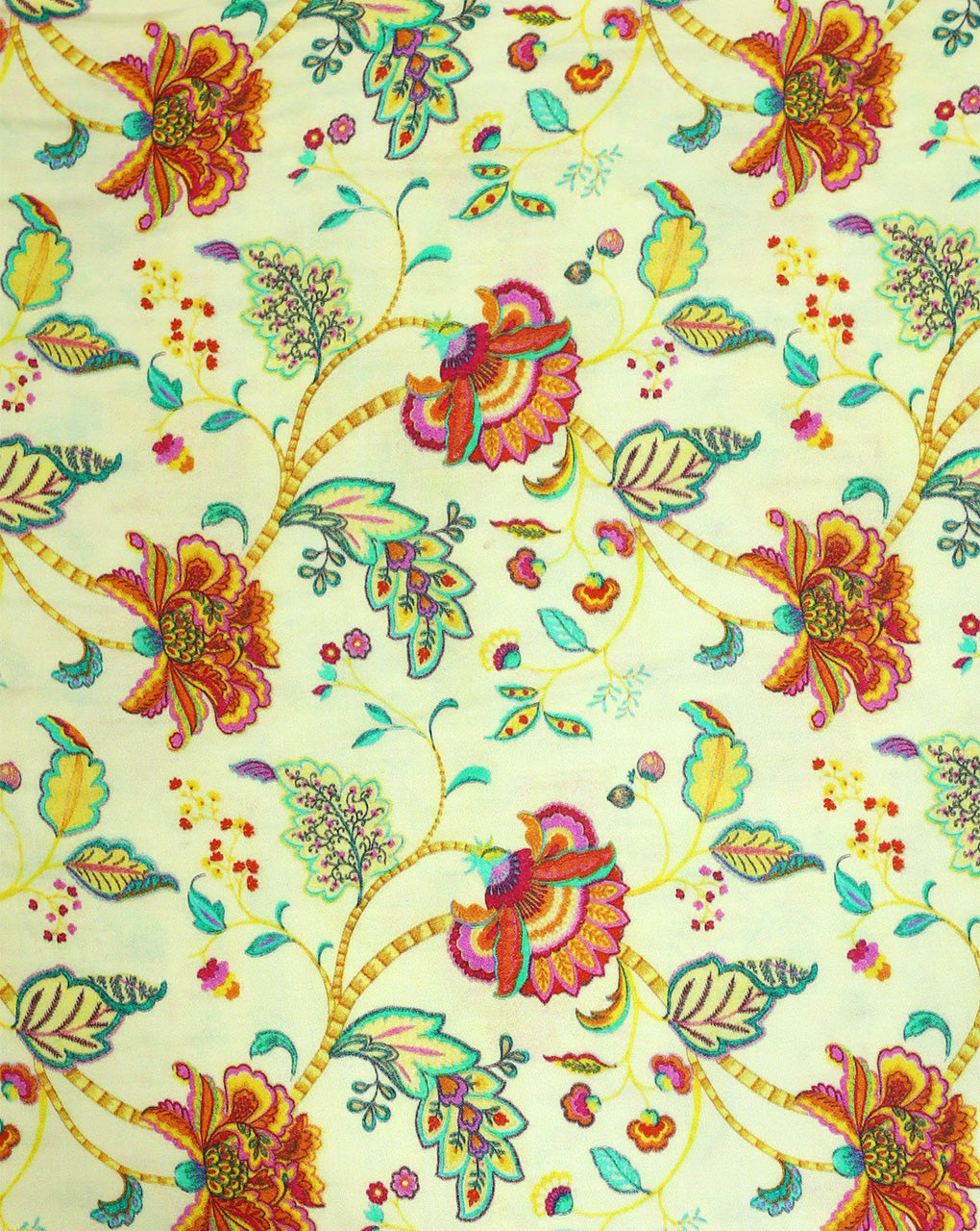 FLORAL DESIGN RAYON DIGITAL PRINTED FABRIC