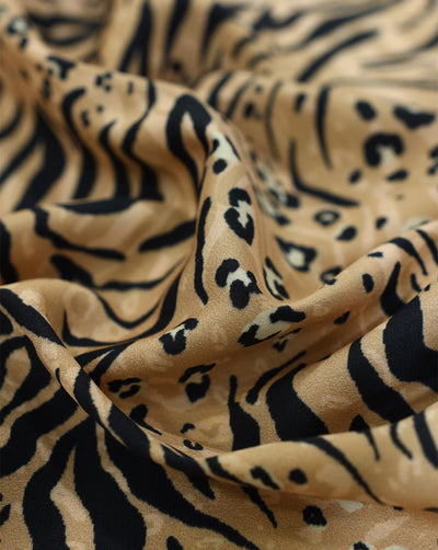 ANIMAL PATTERN POLYESTER CREPE DIGITAL PRINTED FABRIC