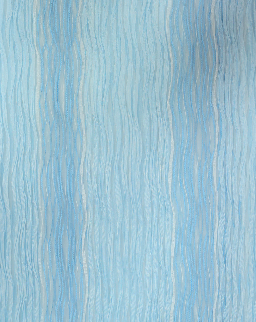 SKY BLUE PLEATED ORGANZA FABRIC