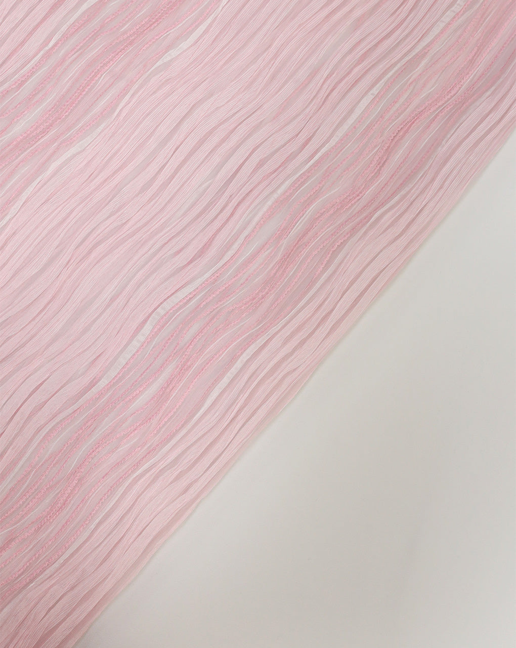 BABY PINK PLEATED ORGANZA FABRIC
