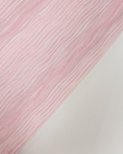 BABY PINK PLEATED ORGANZA FABRIC