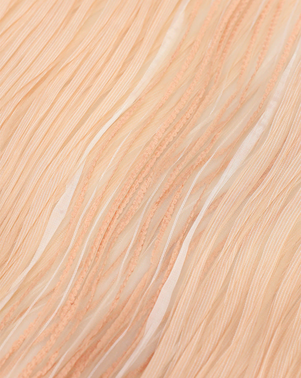 CREAM PLEATED ORGANZA FABRIC