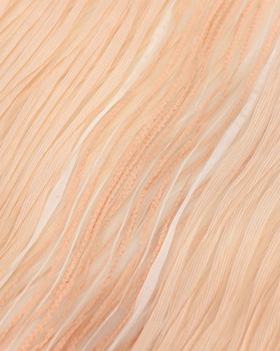 CREAM PLEATED ORGANZA FABRIC