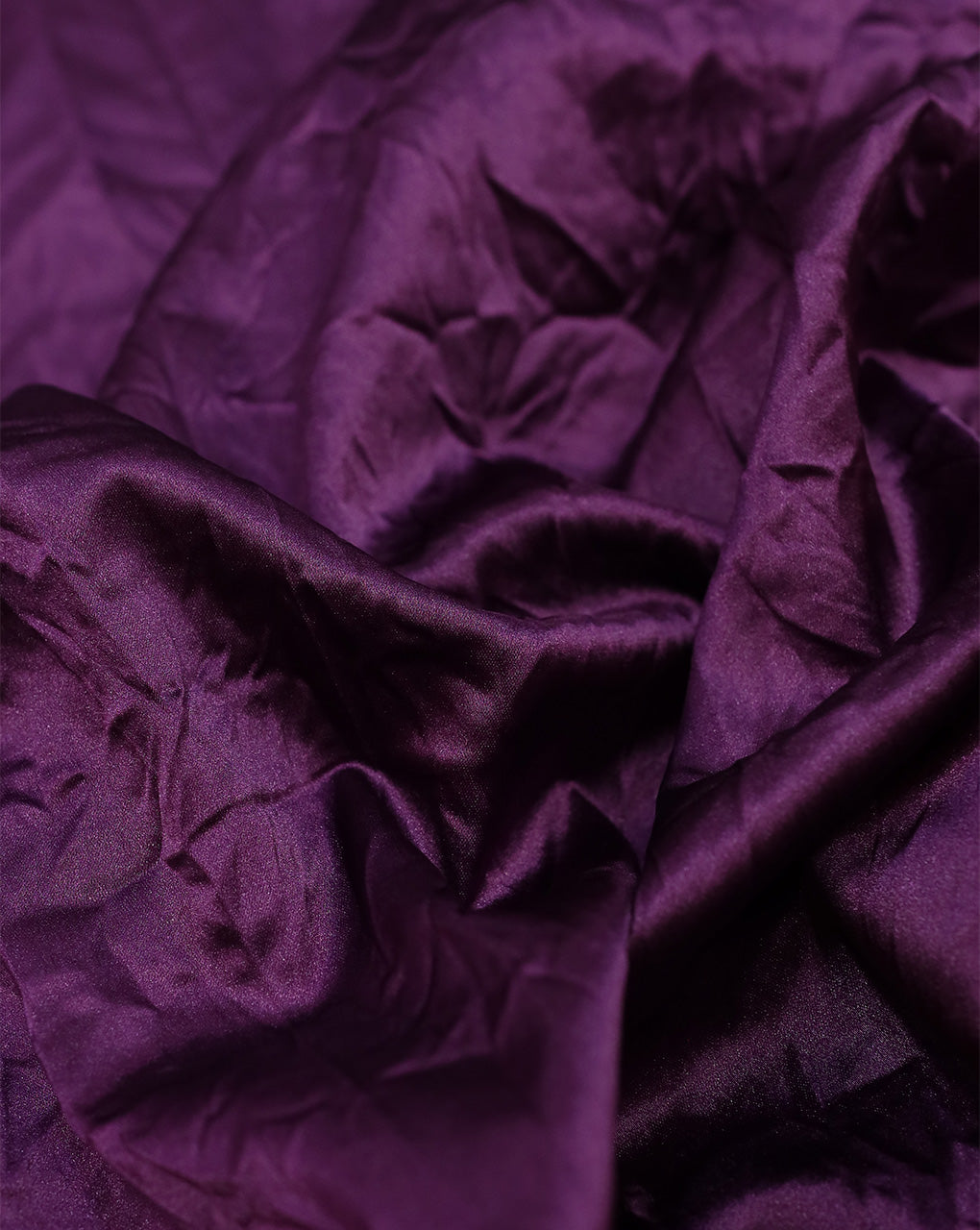 WINE BERRY CRUSHED POLYESTER SATIN FABRIC