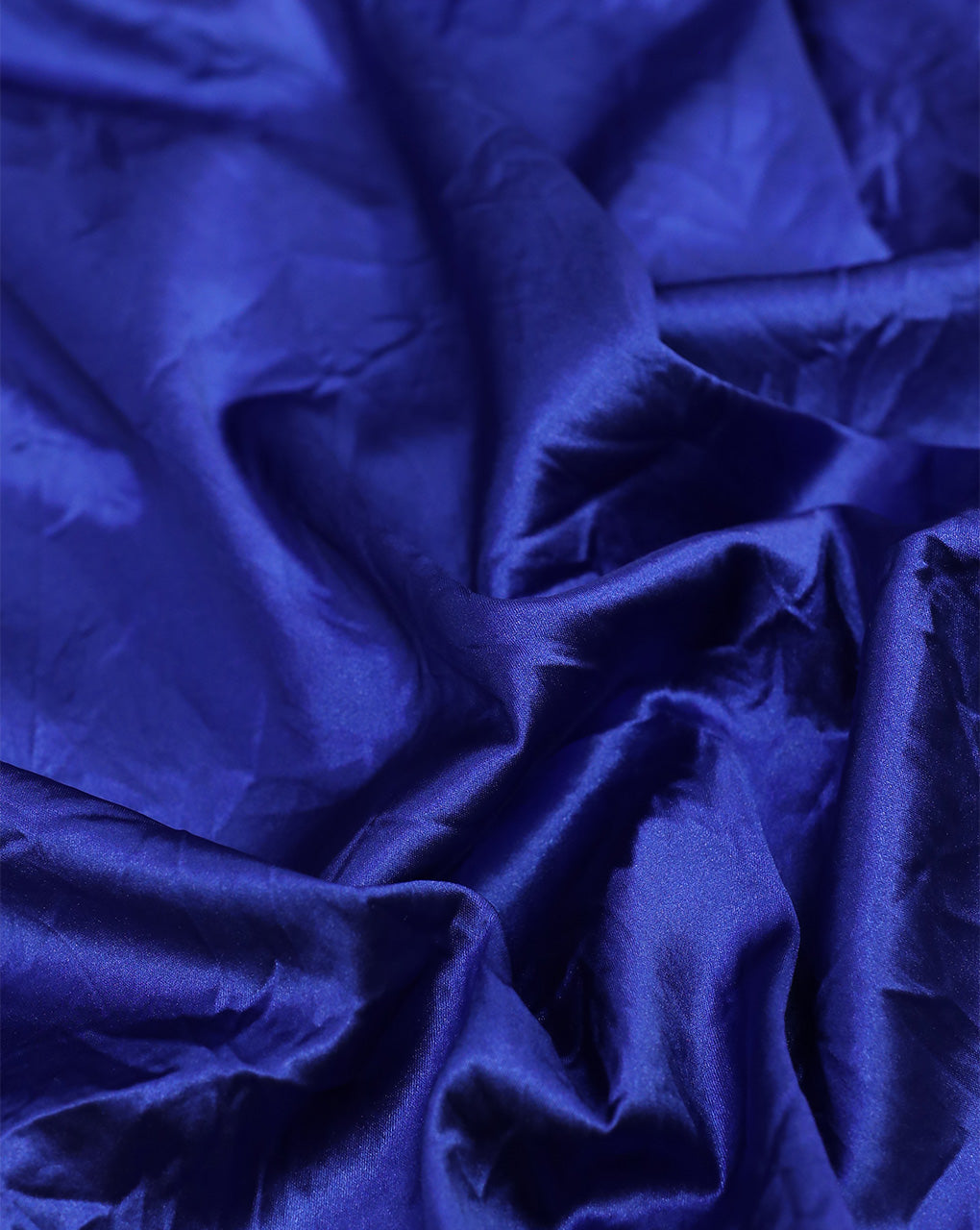 NAVY BLUE CRUSHED POLYESTER SATIN FABRIC