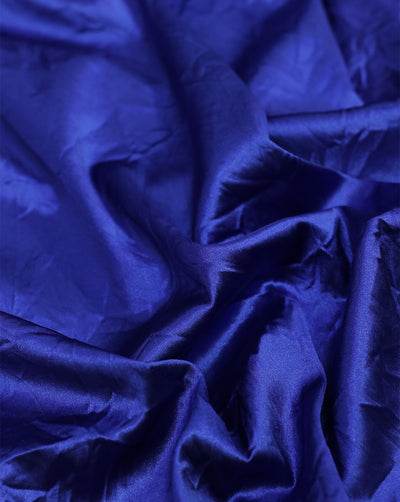 NAVY BLUE CRUSHED POLYESTER SATIN FABRIC