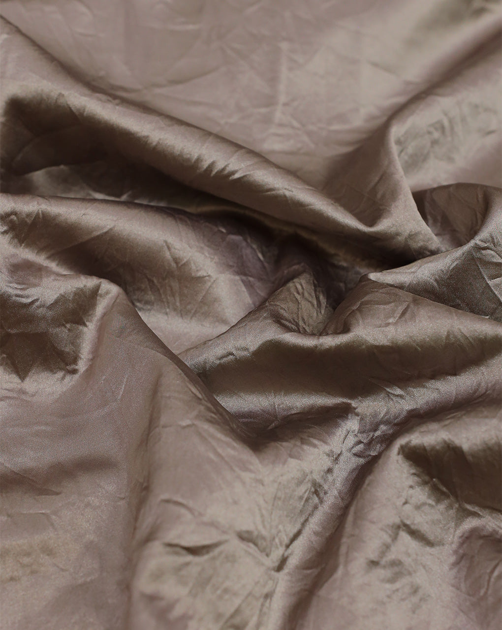 SANDSTONE CRUSHED POLYESTER SATIN FABRIC