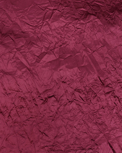 LIGHT BURGUNDY CRUSHED POLYESTER SATIN FABRIC