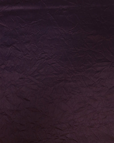 WINE CRUSHED POLYESTER SATIN FABRIC