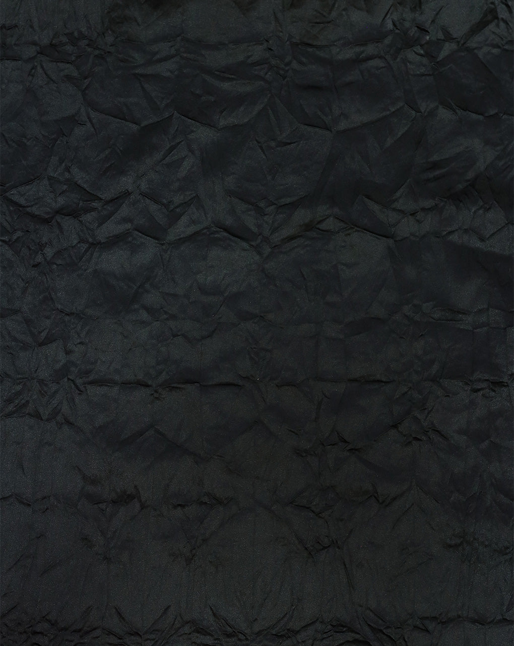 BLACK CRUSHED POLYESTER SATIN FABRIC