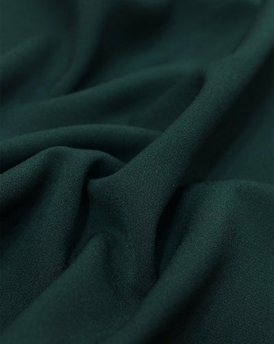 BOTTLE GREEN BANANA CREPE FABRIC