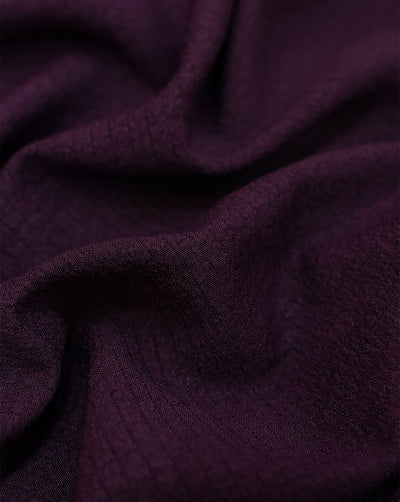 DARK PURPLE BUBBLE CREPE FABRIC