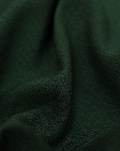 BOTTLE GREEN BUBBLE CREPE FABRIC