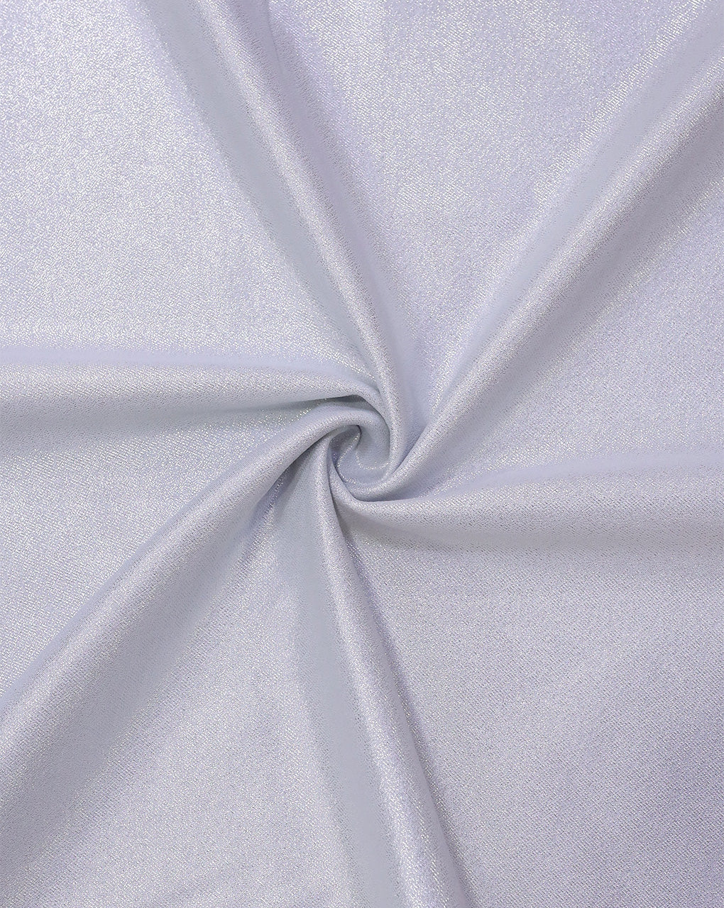 White & Silver Polyester Lurex Lycra Fabric