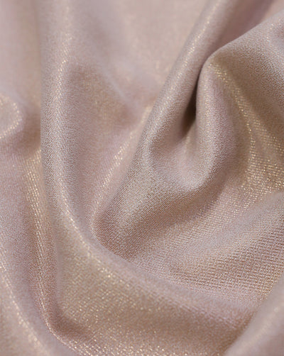 CREAM WITH ROSE GOLD POLYESTER LUREX LYCRA FABRIC