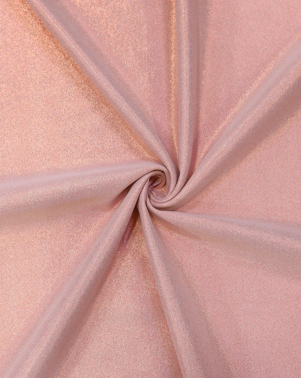 WHITE & PEACH POLYESTER LUREX LYCRA FABRIC