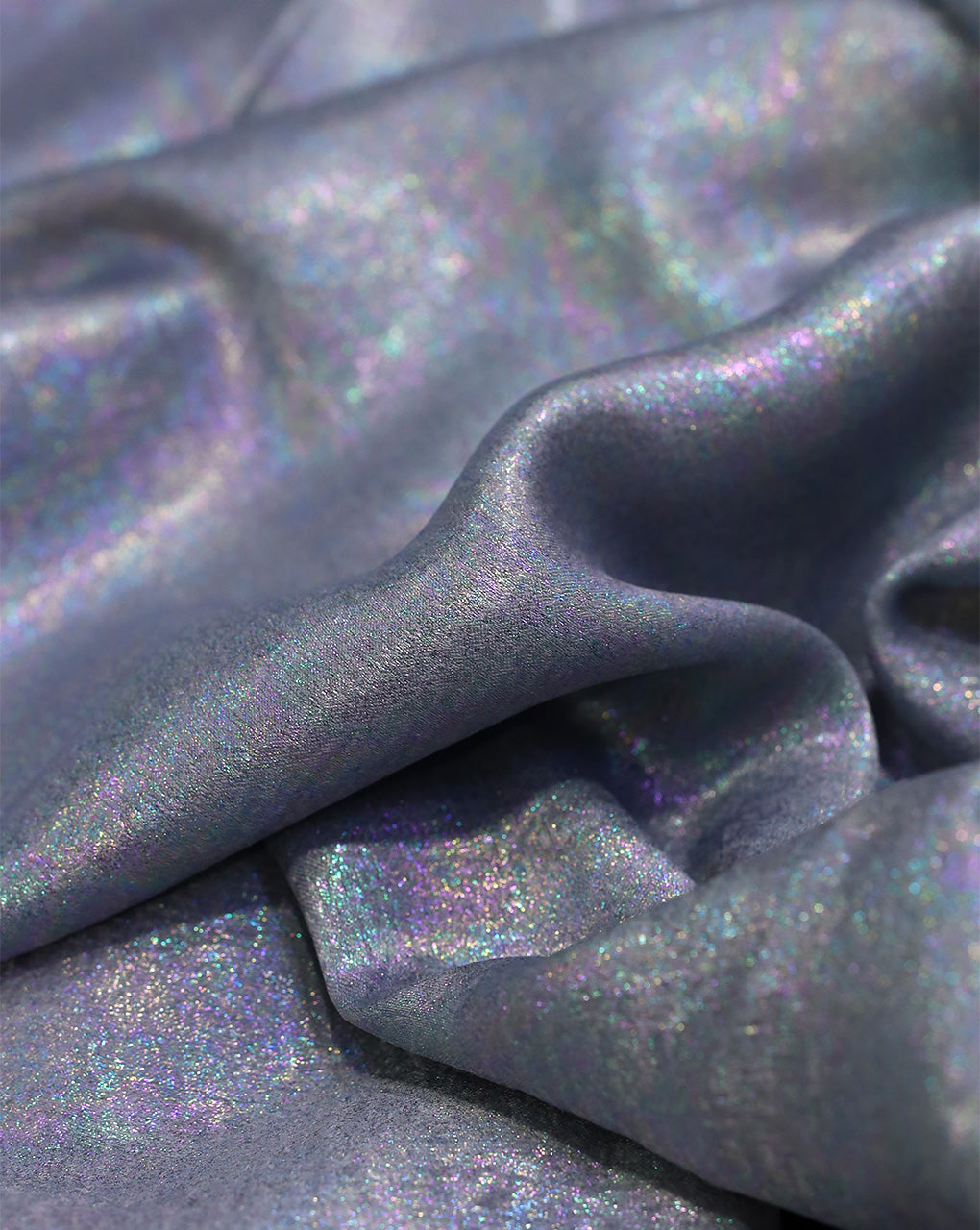 LIGHT GREY MILANO SATIN FABRIC WITH FOIL PRINTING